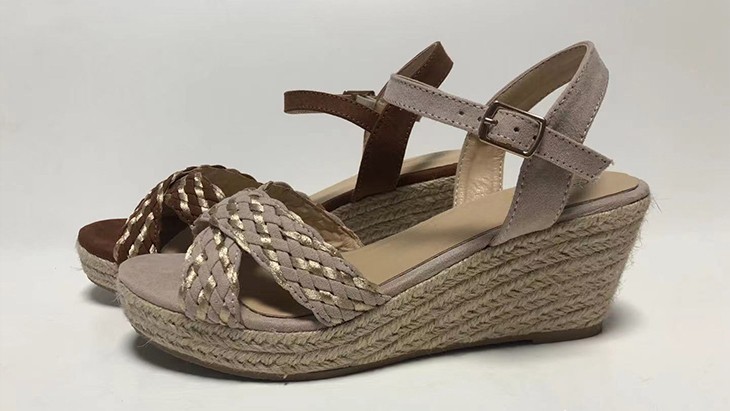 Anti -ploated dough -made woven sloped sandals factory